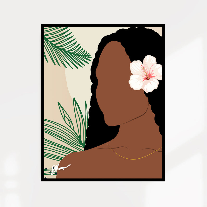 Tropical Curly Woman (3 Skintones)